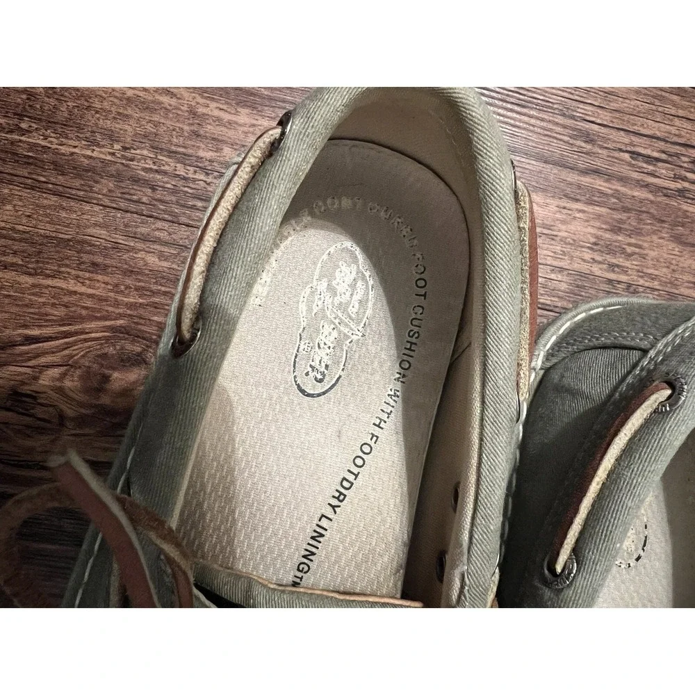 Spery Top Sider Men's Canvas Boat Shoes Two Eye Size 8.5 M‎ Gray Sneakers